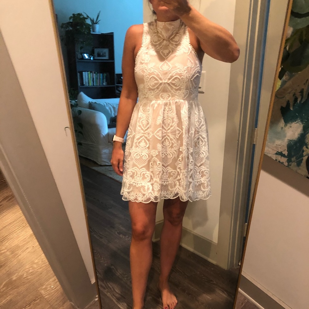 White cocktail dress